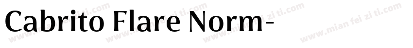Cabrito Flare Norm字体转换